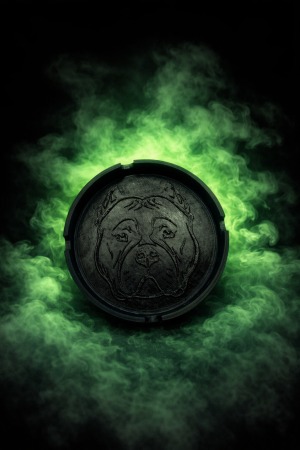 מאפרה מעוצבת עם תבליט כלב – מאפרה מעוצבת מיוחדת למעשנים