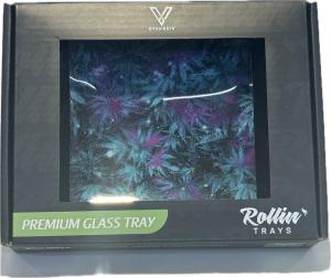 מגש זכוכית וי סינדיקייט קטן עלים