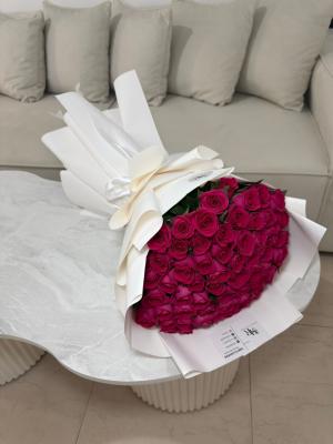 70 Fuchsia Rose Bouquet
