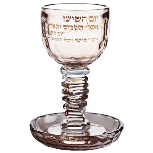 כוס קידוש קריסטל רוז גולד יום השישי