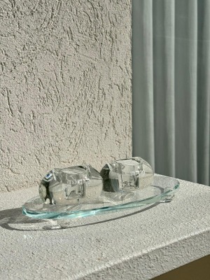 פמוטים על מגש- שבת קודש