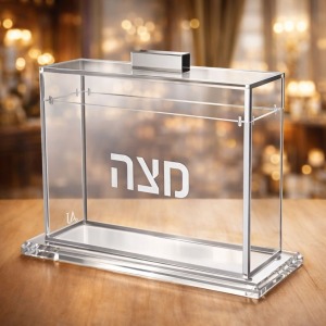 כלי למצה אקריליק- כסף