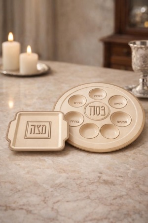 מגש לברכות + מצה שיש