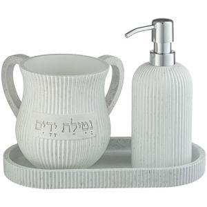 סט סבונייה עם נטלה מפוליריזן מהודר כולל מגש