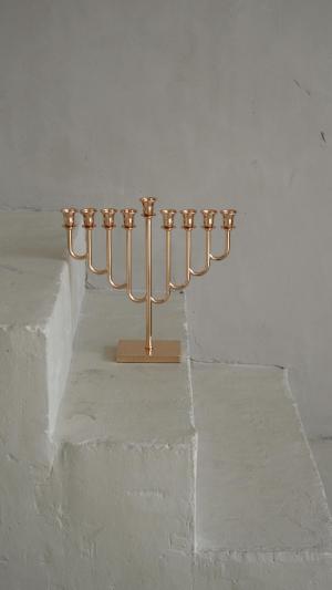 חנוכיה זהב - מתכת