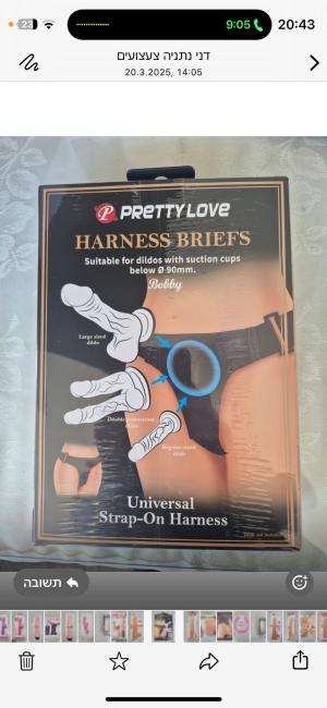 חגורה להלבשת דילדו לעינוג בן או בת הזוג