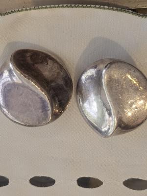 עגילי קליפס כסף וינטג'