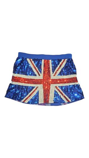חצאית פייטים סופר מיני  דגל בריטניה