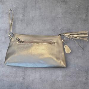 קלאץ' עור אמיתי מטאלי