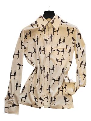 חולצת וינטג' מודפסת “Silly Walks”