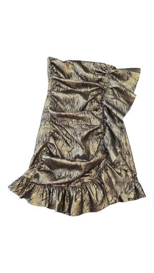 שמלת מיני מטאלית מוזהבת