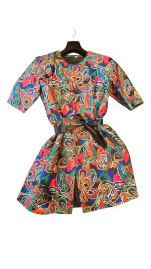 שמלת וינטג' צבעונית