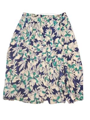 חצאית סאטן פרחונית וינטג'