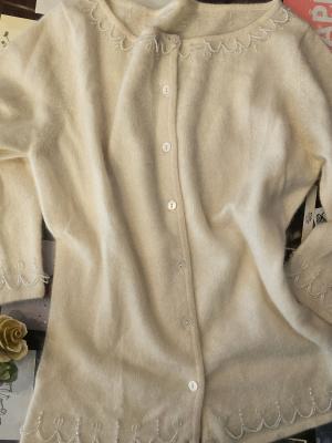 סוודר אנגורה וינטג' שמנת