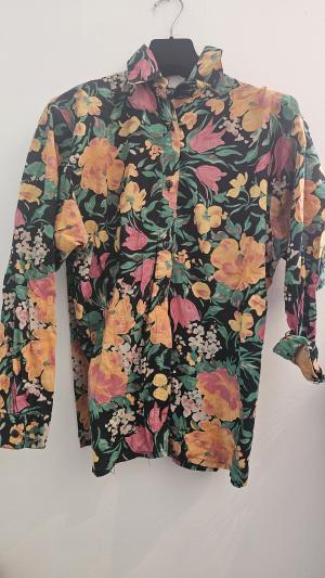 חולצת וינטג'  כותנה פרחונית