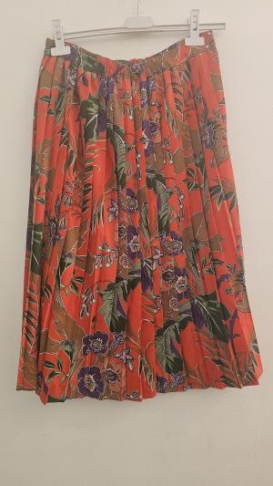 חצאית פליסה וינטג' פרחים