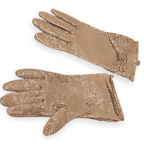 כפפות עור חום וינטג'