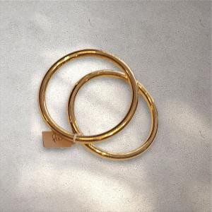 זוג צמידי בנגל מצופים זהב