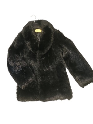 מעיל פרווה שחור וינטג'