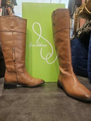 מגפי רכיבה Sam Edelman – עור חום קאמל