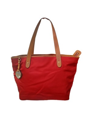 תיק Tote Ralph Lauren – אדום עם ידיות עור