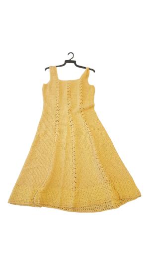 שמלת וינטג’ קרושה צהובה