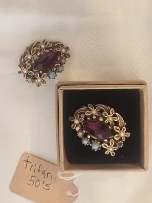 עגילי קליפס וינטג'