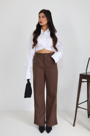 מכנס סלין חום