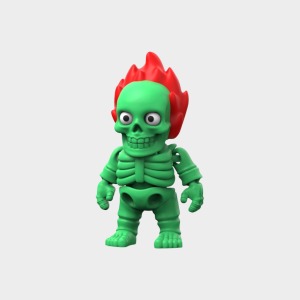 שלד ירוק עם עניים (Green skeleton with poor)