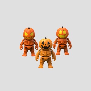 שלד דלעת כתום (Orange pumpkin skeleton)
