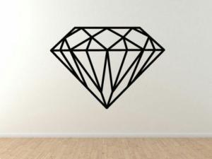קישוט קיר "יהלום זוהר" – אמנות גיאומטרית מודרנית ואלגנטית הקישוט שיכניס ברק, יוקרה וסטייל לכל חלל – יופי נצחי בחיתוך מדויק!  יופי של יהלום! קישוט קיר בעיצוב גיאומטרי, מוקד משיכה מודרני