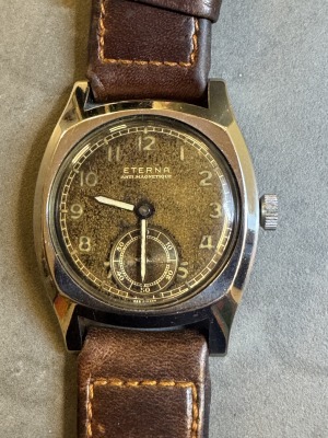 ETERNA - Majetek WW2 Military Czech air force pilot,38mm,manual