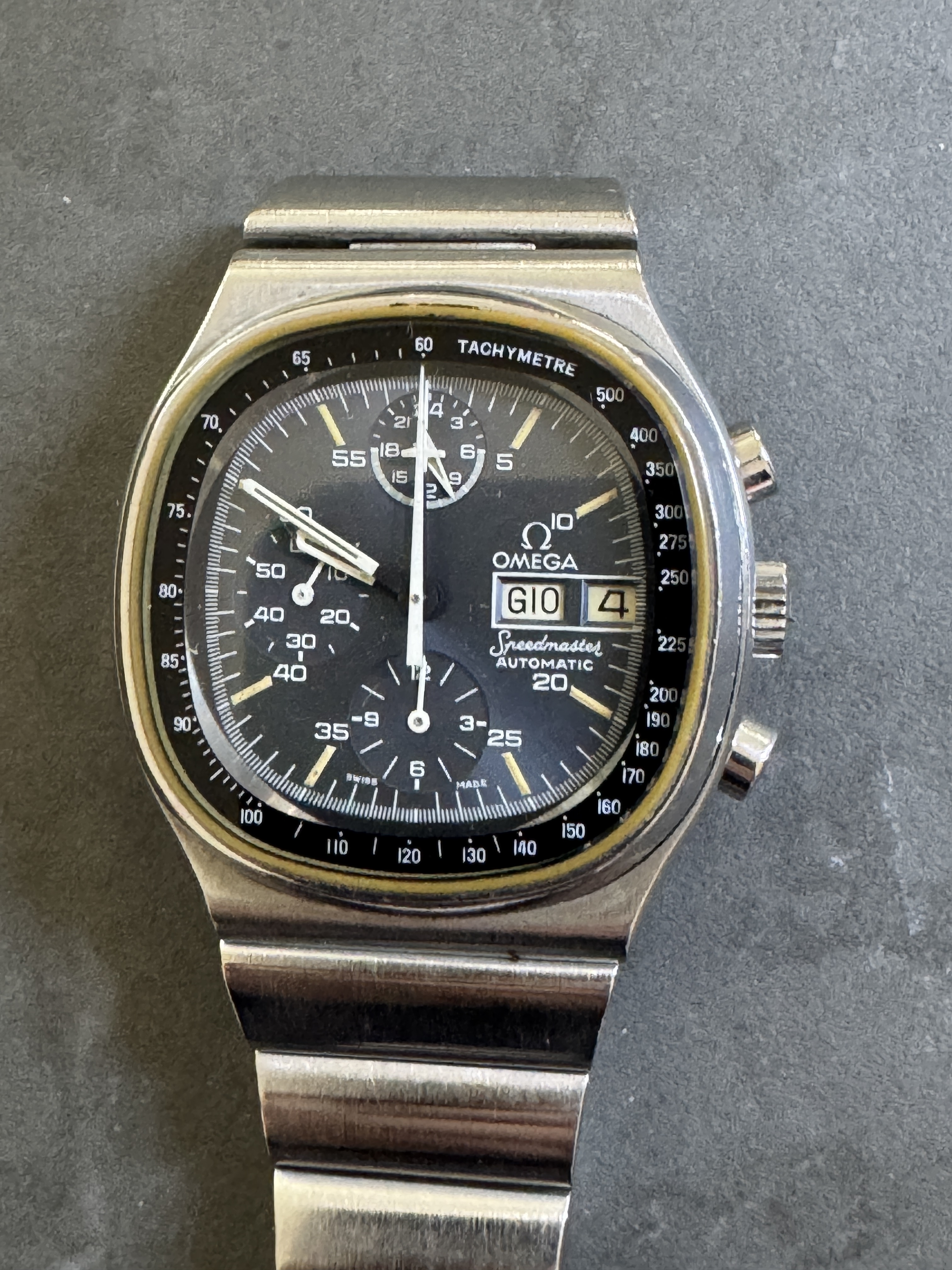 OMEGA - Speedmaster automatic, tv, chronograph, day date, 70th