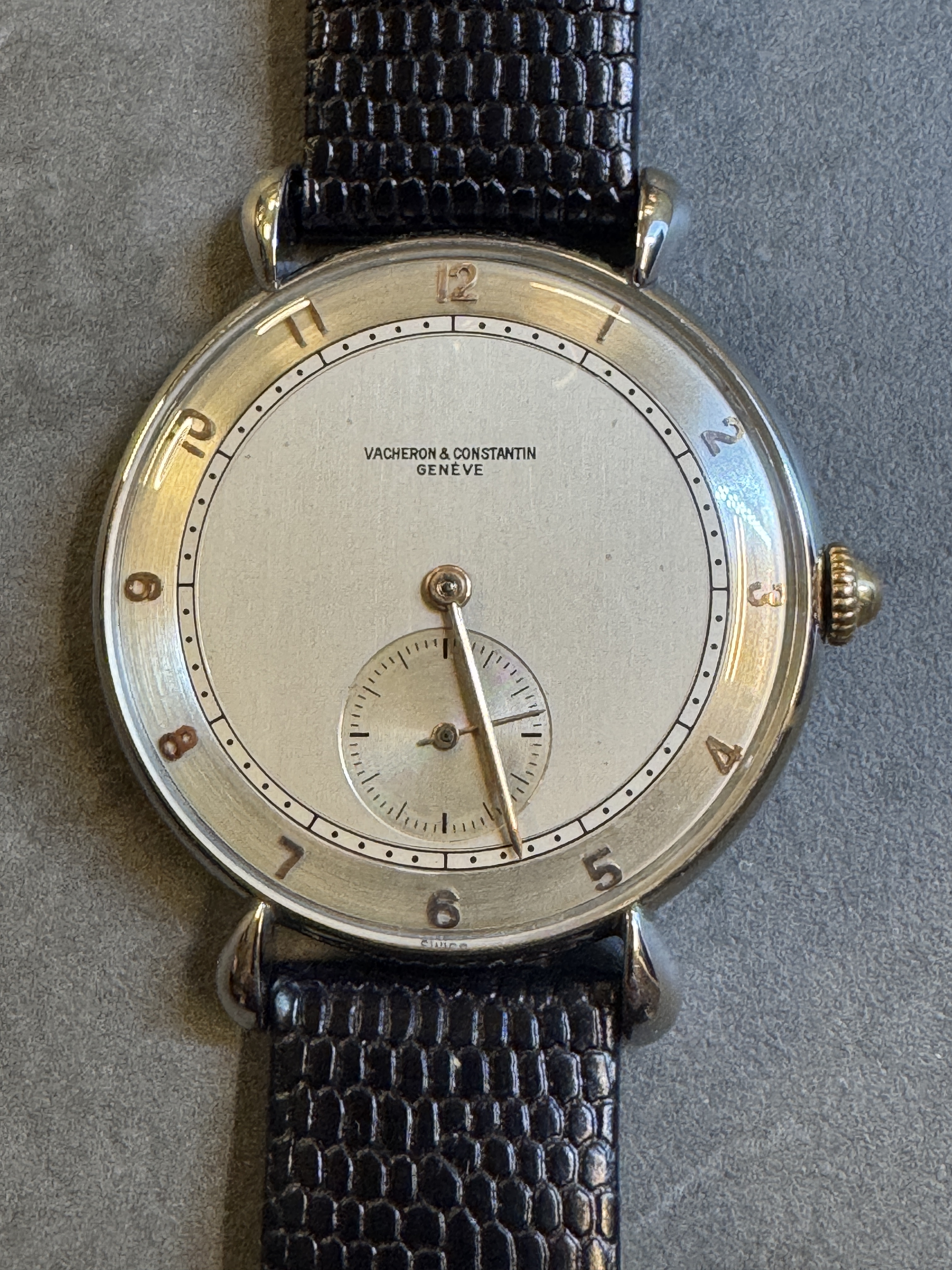 VACHERON CONSTANTIN - Manual,rare case and dail ,35mm,50th