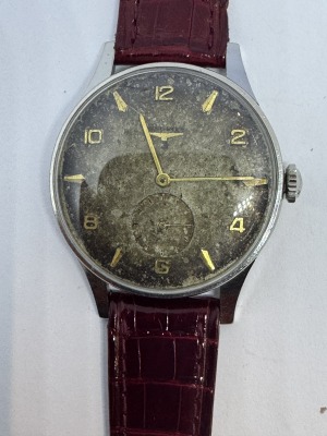 LONGINES - Manual,rare patina dail,40th,jumbo 37mm