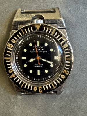 TRITON DOXA - Spirotechnique,automatic eta 2783,very rare diver watch,38mm,60th