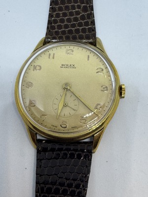 ROLEX - Marconi,manual,gold plated,veri rare jumbo size 39mm,40th