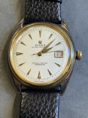 ROLEX - Oyster perpetual, gold 18k, 34mm, 50th