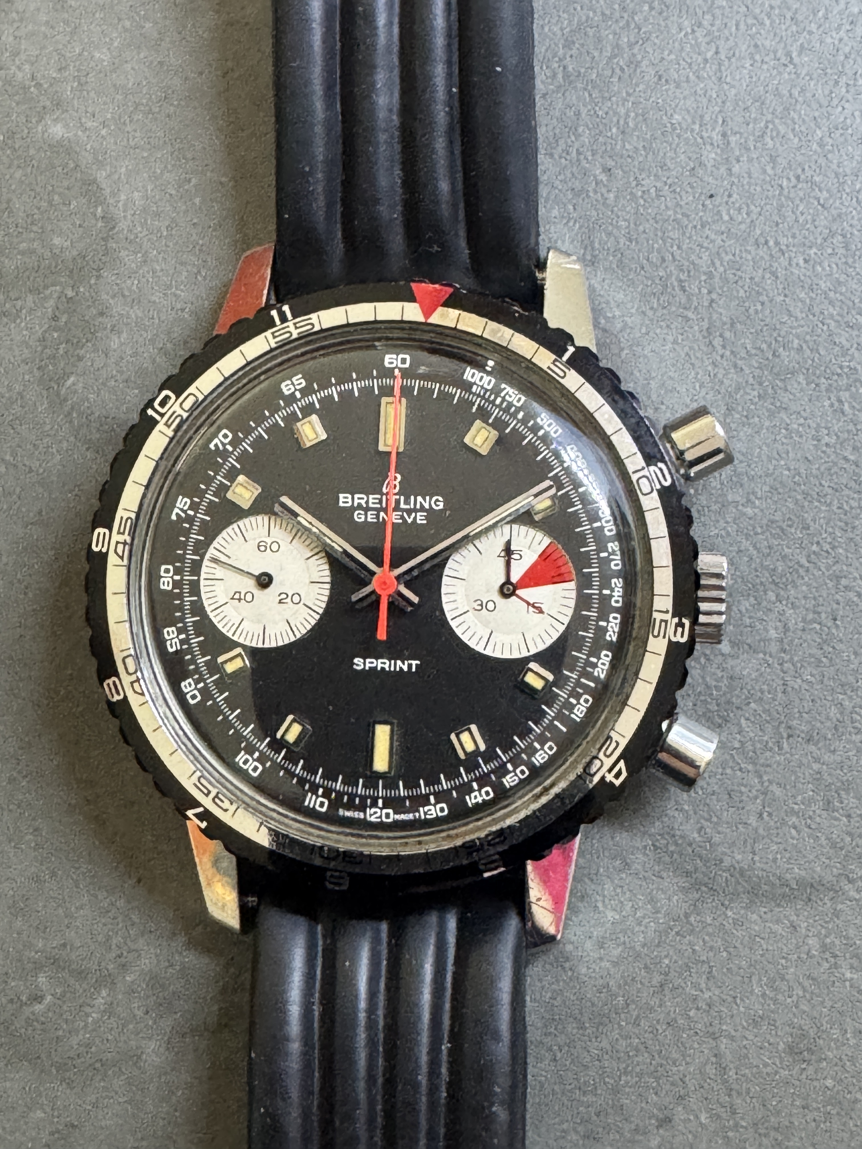 BREITLING - Datora chronograph, rotating bezel, 70th, 39mm