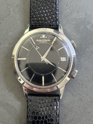 JAEGER LE COULTRE - Memovox, Automatic, alarm, 37mm, 60th, black dial (rare)