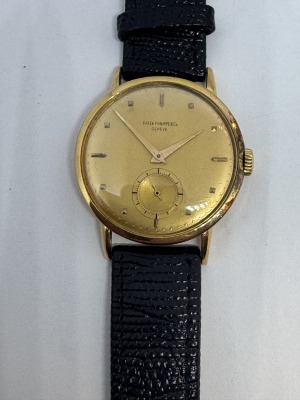 PATEK PHLIPPE - Manual,rare jumbo,ref 1513,rose gold 18k,1945, 35mm, with arcive certificate from the company