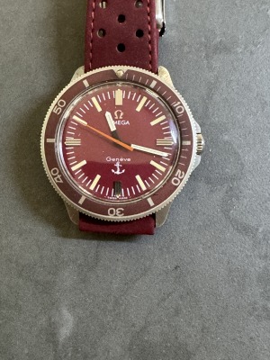 OMEGA - Geneve, admiralty anchor, automatic, cal 565, 37mm, 166.054, 60th, original strap