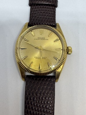ROLEX - Oyster perpetual, gold 18k, 34mm, 60th