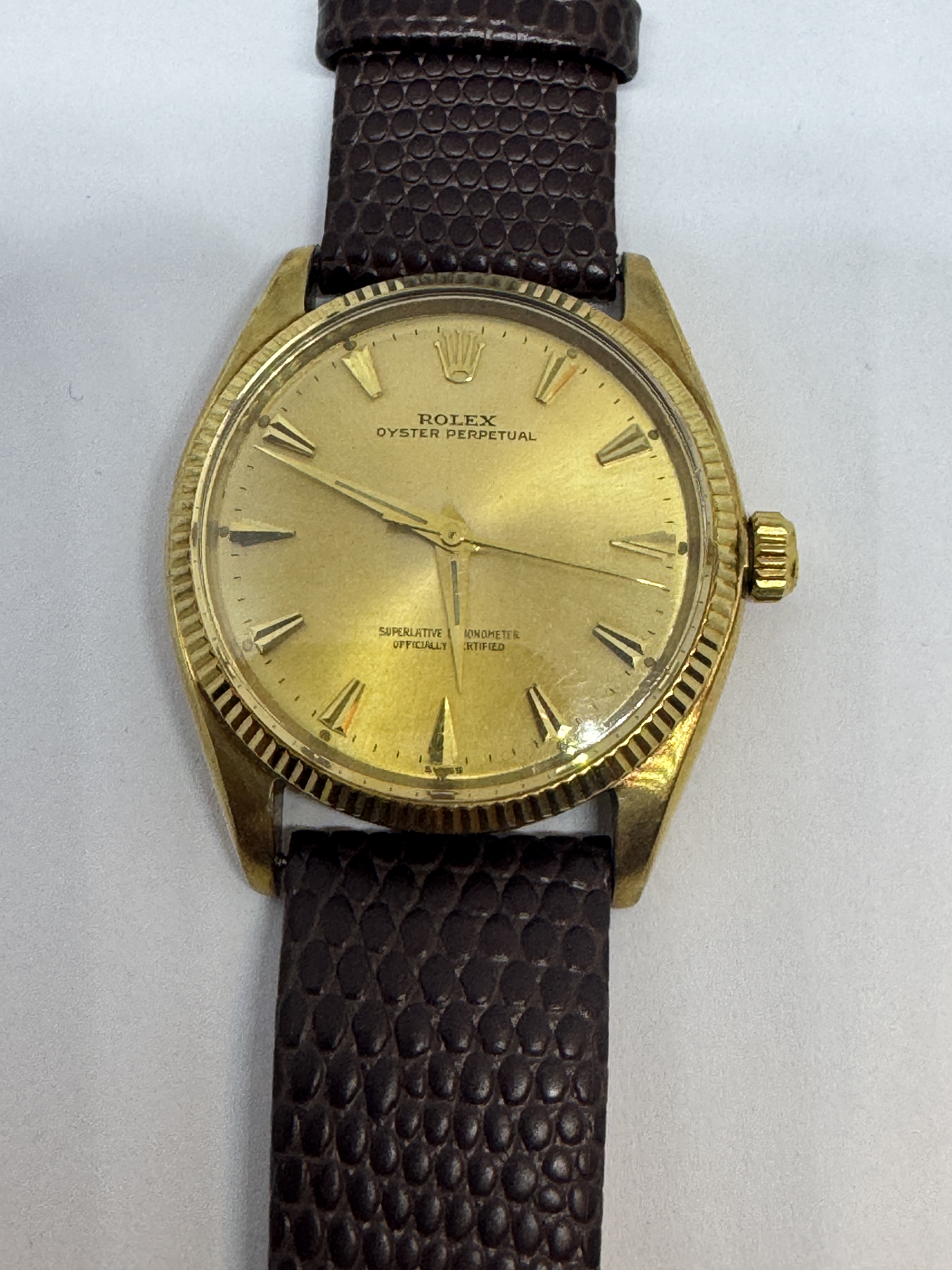 ROLEX - Oyster perpetual, gold 18k, 34mm, 60th