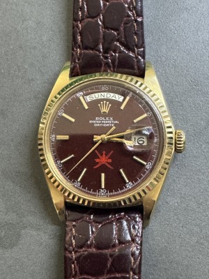 ROLEX - Daydate, 1803, gold 18k, 70th, 36mm, oman khanjar dial (rare) + original dial