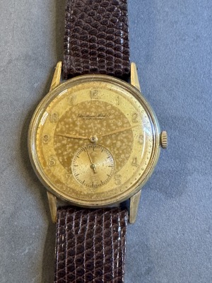 IWC - Cal 83, hand winding,rare two tow tone dail,35mm,gold 18k, 50th