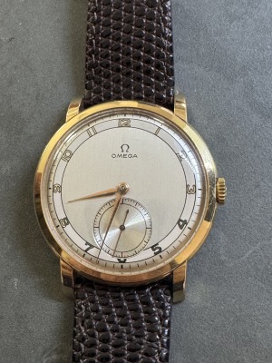 OMEGA - Manual, gold plated 80 mic, 50th, jumbo 39mm