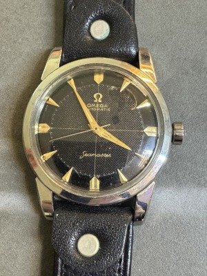 OMEGA - Seamaster, automatic, honeycomb dial, 34mm, 60th, original strap & buckle