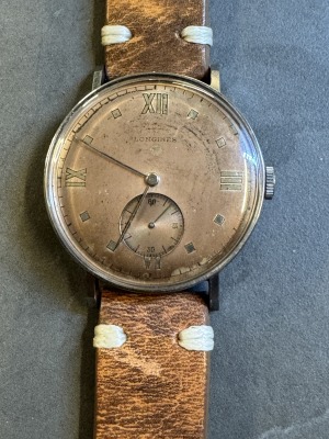 LONGINES - Manual, 40th,34mm,rare salmon bronze dail