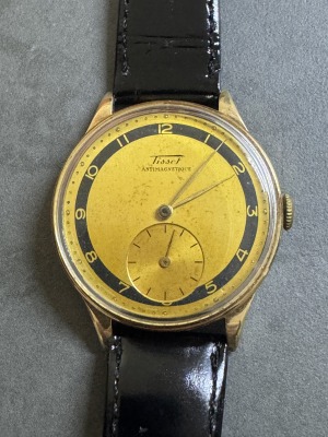 TISSOT - Hand winding, antimagnetic, gold 14k, 35mm, 40th